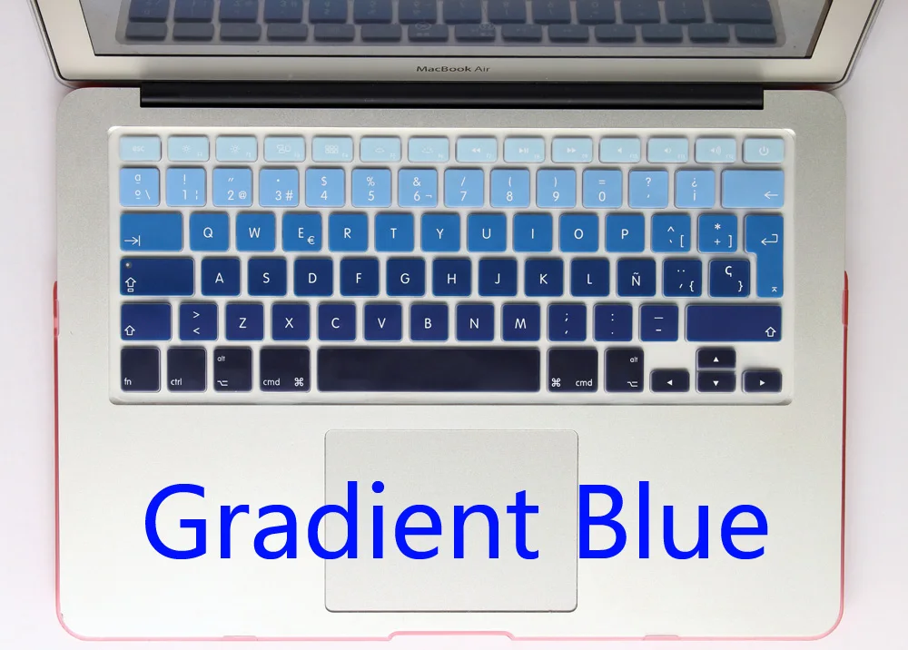 1 шт. чехол с испанской клавиатурой для Macbook Air 13 дюймов силиконовая черная