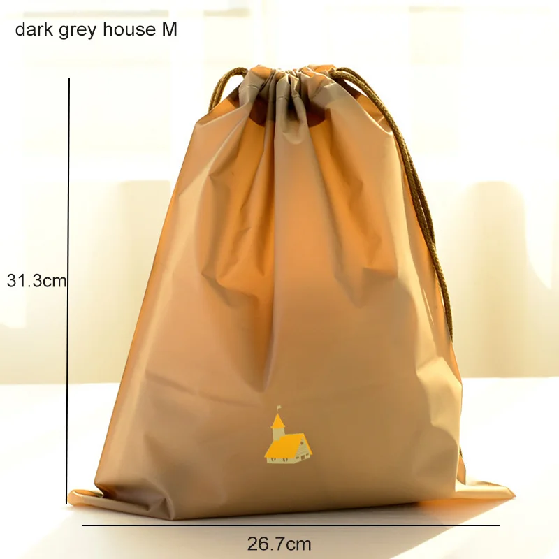 dark grey house M Многофункциональный дорожный Органайзер, 1 шт., водонепроницаемые сумки для макияжа на шнурке, мультиразмерная косметичка для хранения, портативная косметичка для туалетных принадлежностей - Цвет: dark grey house M