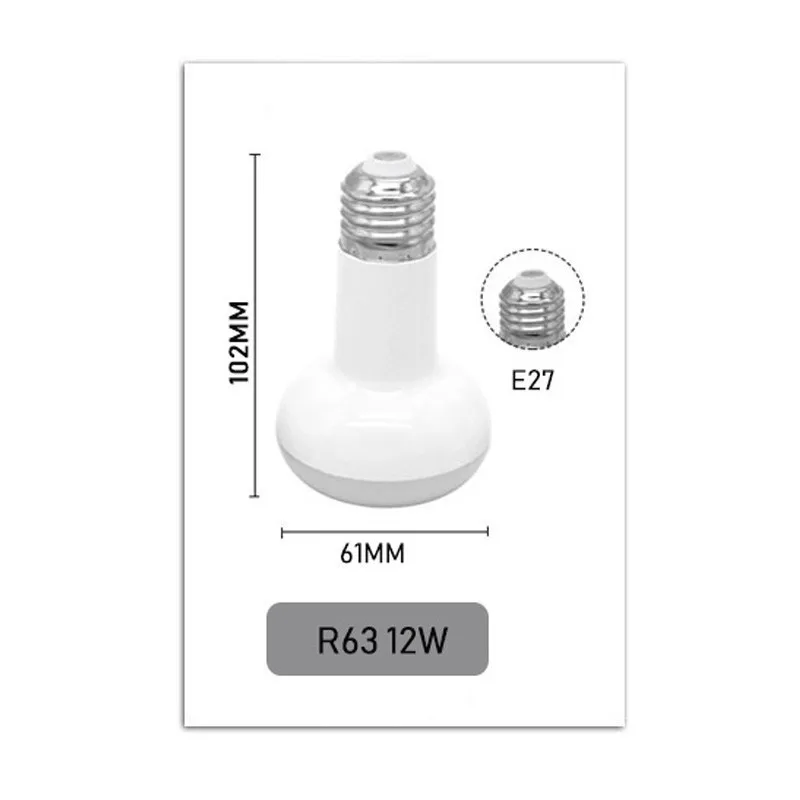 R63 12W E27 R39 R50 R63 R80 Светодиодная лампа-зонтик AC 85-265V E27 E14 Светодиодная лампа Bombillas лампа cfl светодиодные лампы-ампулы светильник Лампада экономия энергии - Испускаемый цвет: R63 12W E27