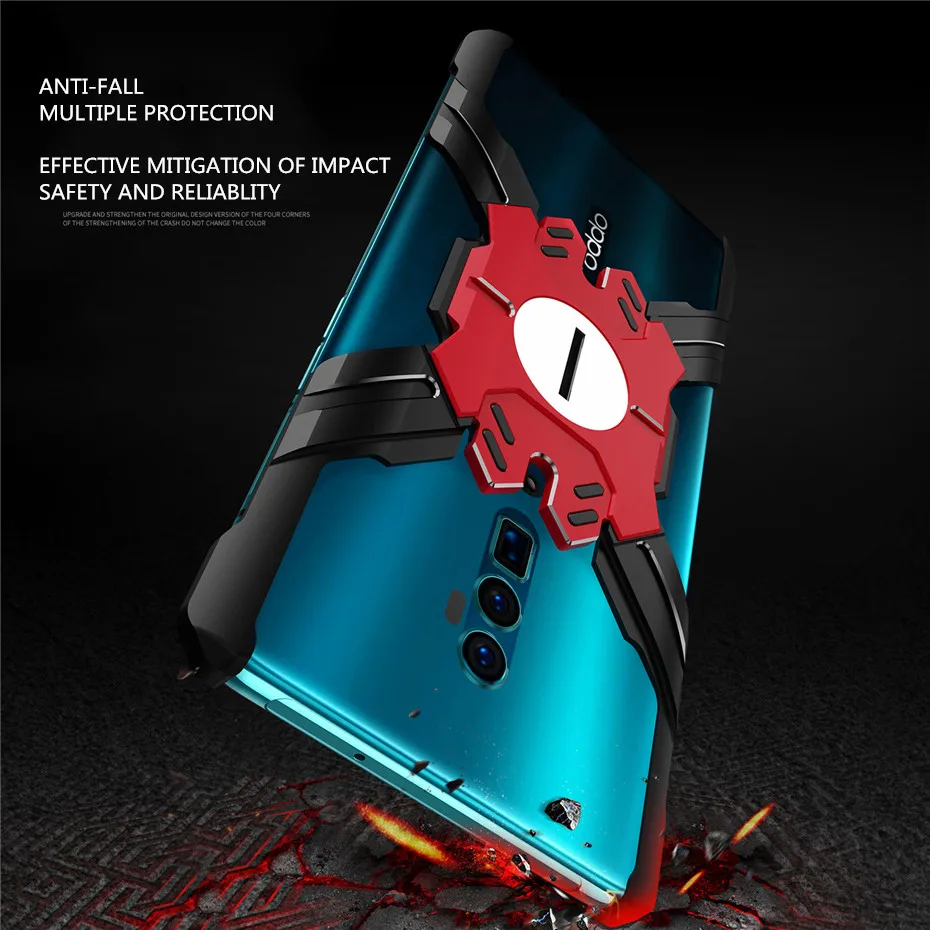 Для OPPO Reno 10X Zoom металлический чехол ультралегкий механический рычаг алюминиевая