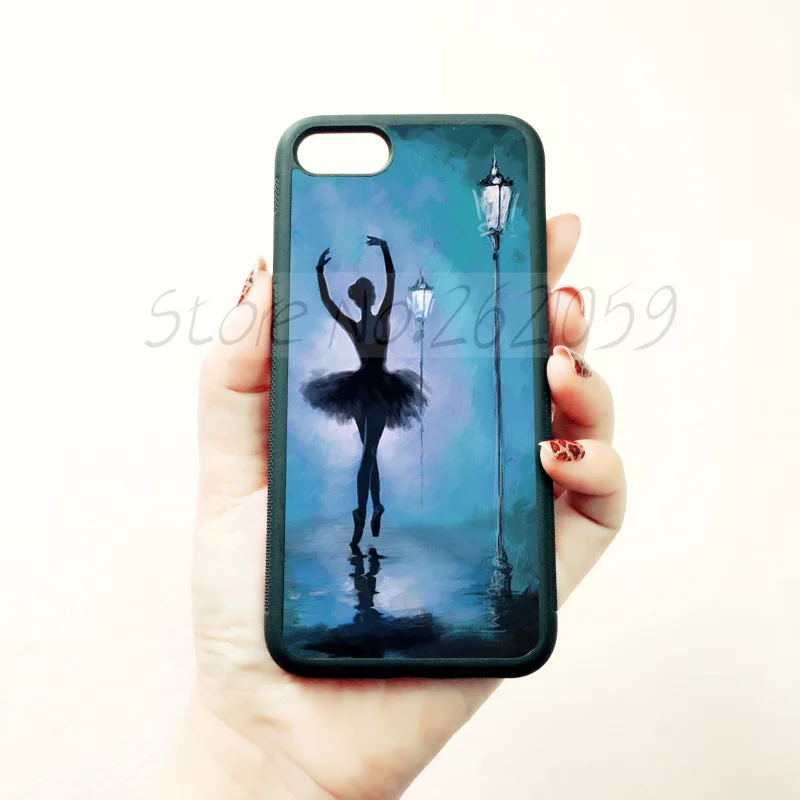 Балерина Девушка Мягкий край жесткий чехол для телефона iPhone 5S SE 6 6S plus 7 8 X XR XS MAX