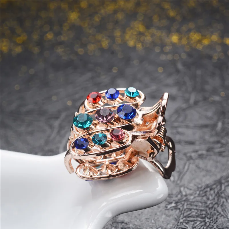 

Top Color Metal Hair Jewelry Rhinestone Crystal Crab Claw Hair Claws Clip For Women Girls WeddingHair Ornamentsr Hot Sale