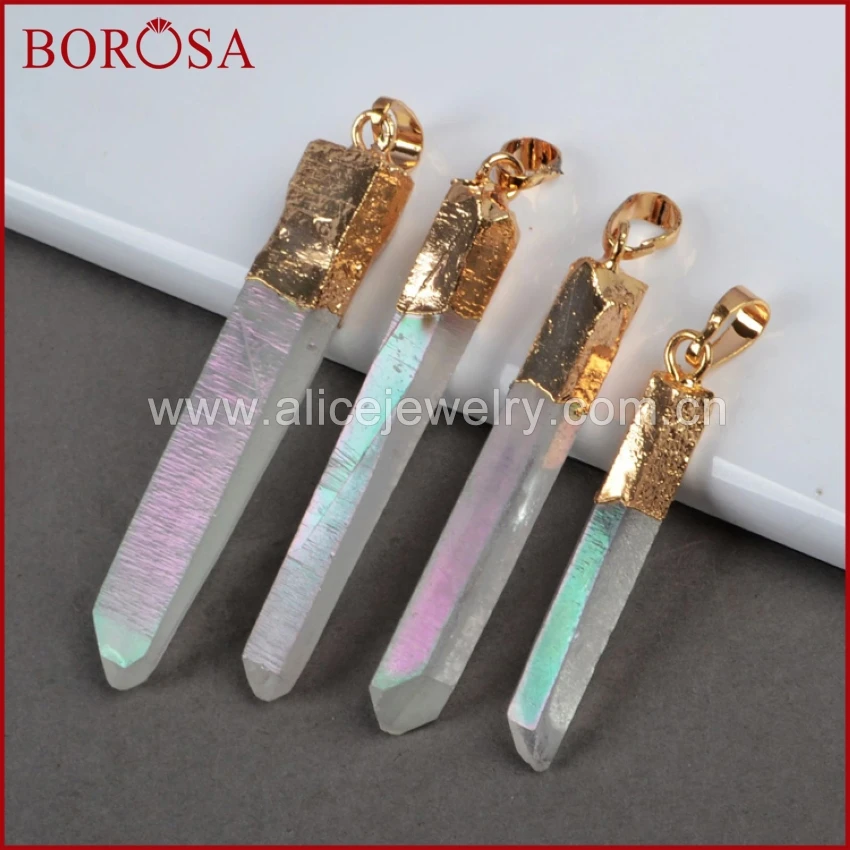 Женский кулон BOROSA из титана с кристаллами и кварцем Ювелирное Украшение G0061 |