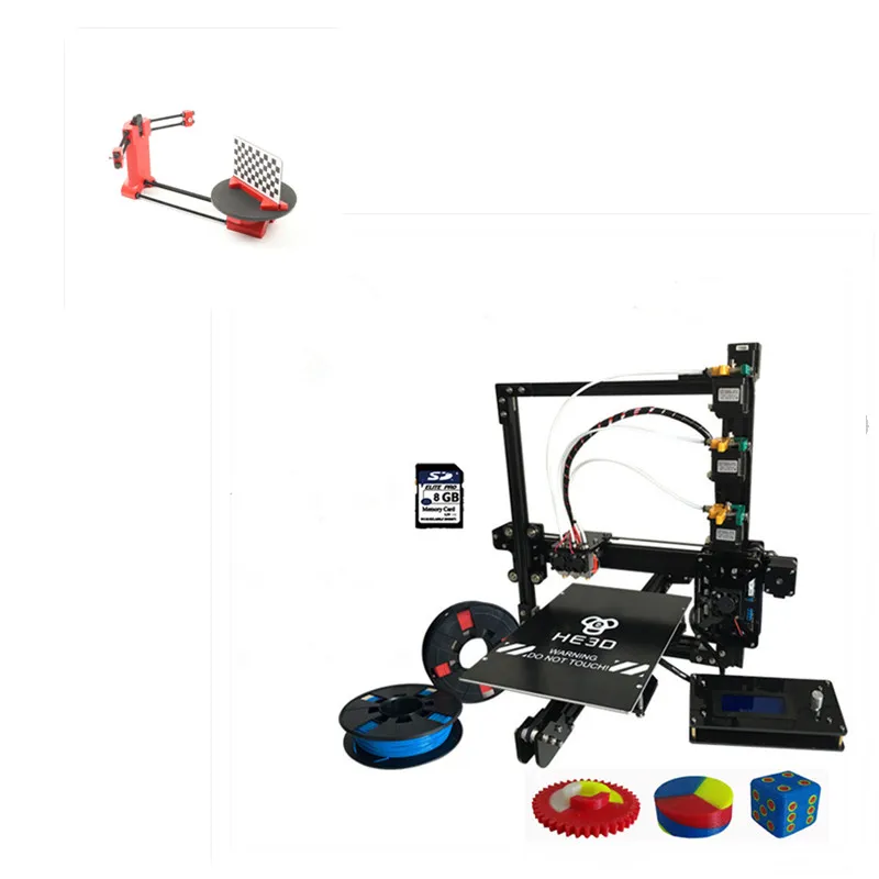 3in 3out add scanner Комбинированная распродажа-EI3 3 в 1 out или 3 в 3 out экструдер большой размер печати тройной 3D Принтер Комплект добавления DIY 3D сканер комплект - Цвет: 3in 3out add scanner