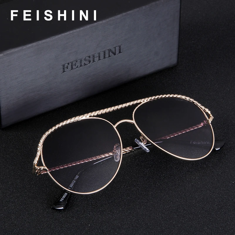 FEISHINI, спираль, цепь, металл, фирменный дизайн, пилот, мужские солнцезащитные очки, пилот, унисекс, зеркало,, модные трендовые женские солнцезащитные очки с градиентом