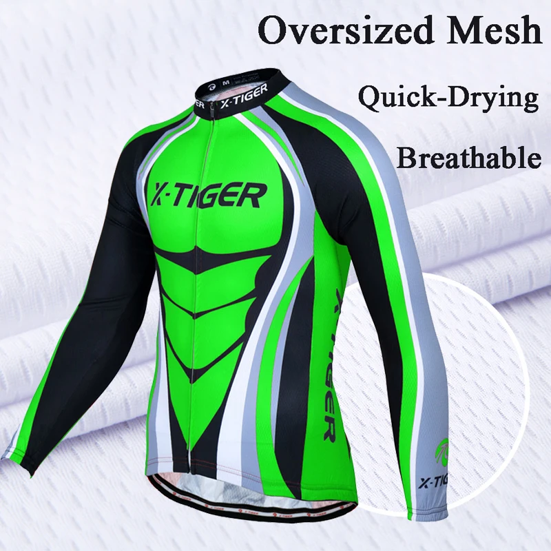 Комплект одежды X Tiger Pro для велоспорта дышащая одежда с длинным рукавом MTB