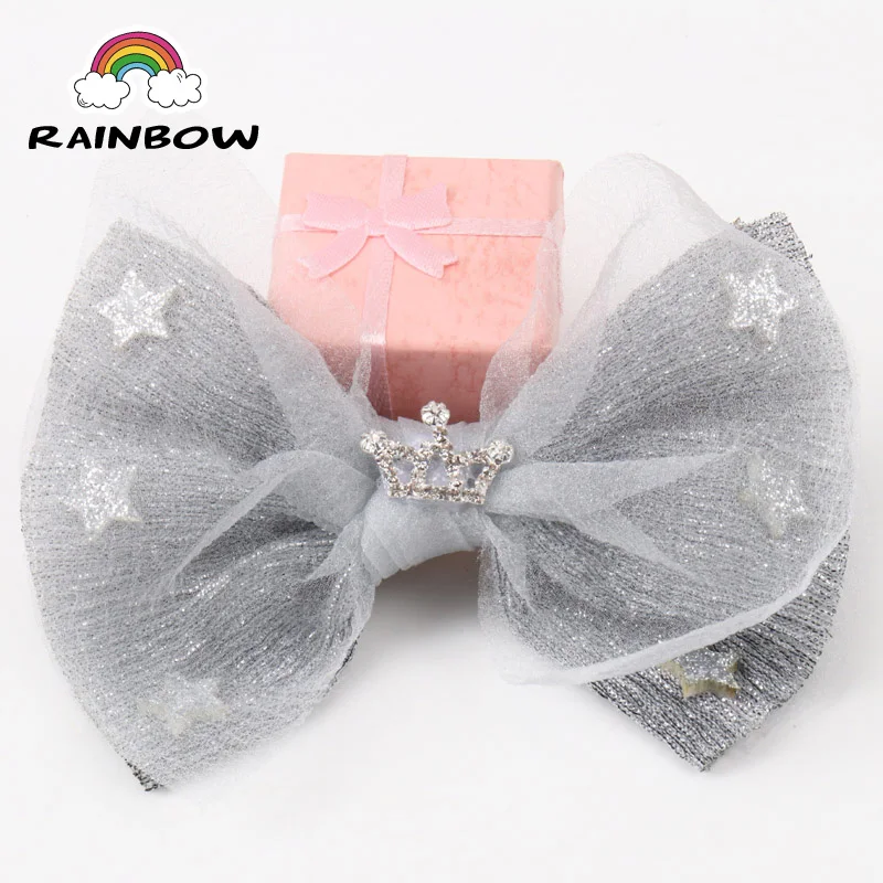 1pcs/set Fashion Crown Star Lace Bowknot Hairpins Young Children Girls Hair Clips Handmade Barrettes Accessory Headwear |