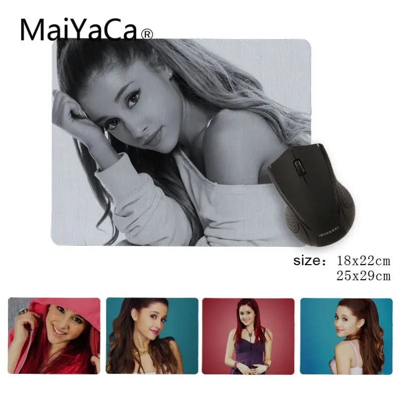 Новый дизайн прочный резиновый коврик для мыши MaiYaCa Ariana Grande размер 25x29 см 18x22