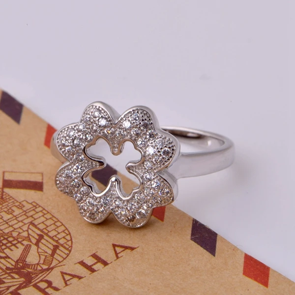Винтажное свадебное ювелирное изделие Joyas из циркона кольцо с цветком для женщин