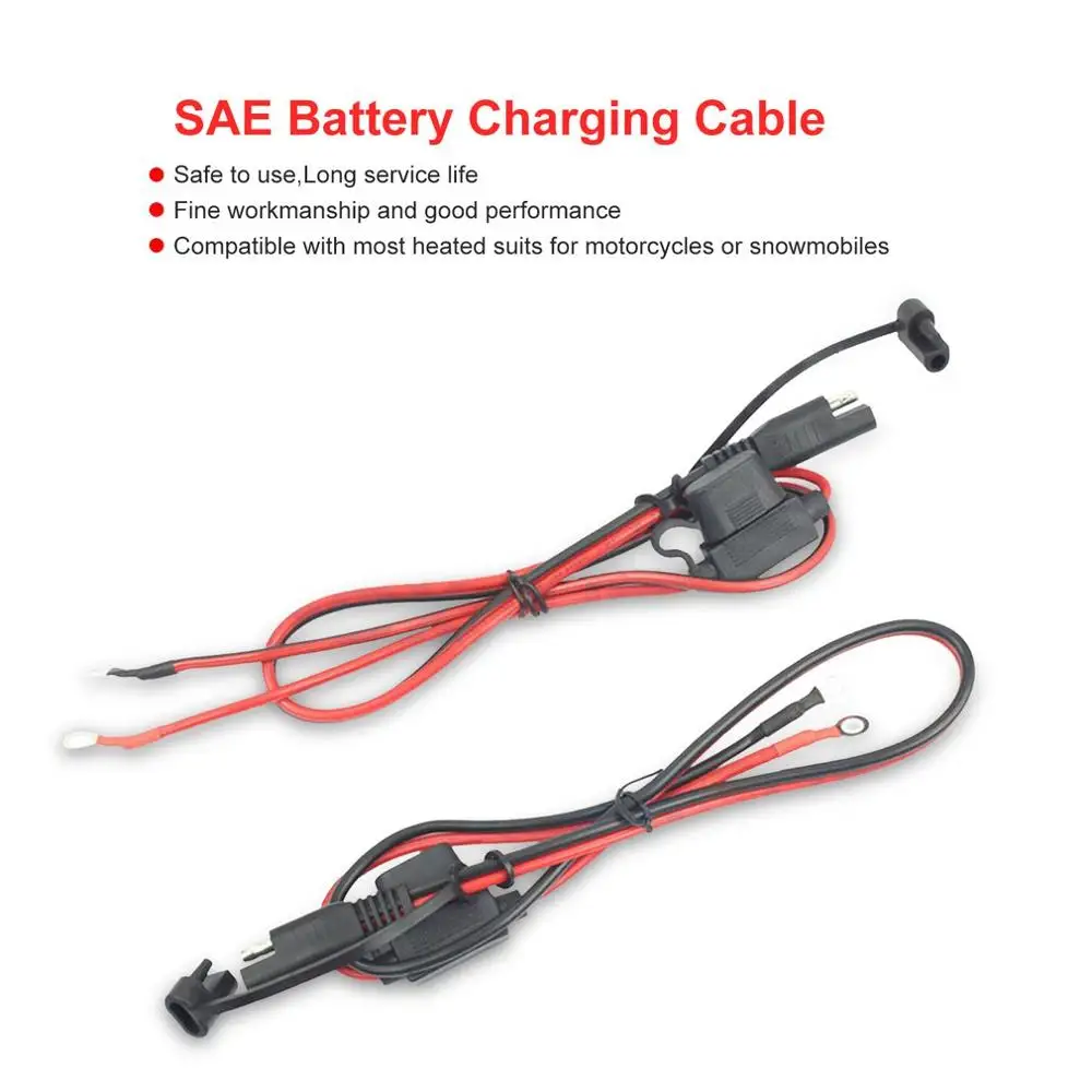 Foxsur 12V Charger Cable for Motorcycle Battery Terminal To SAE Quick Disconnect Output Connector | Обустройство дома