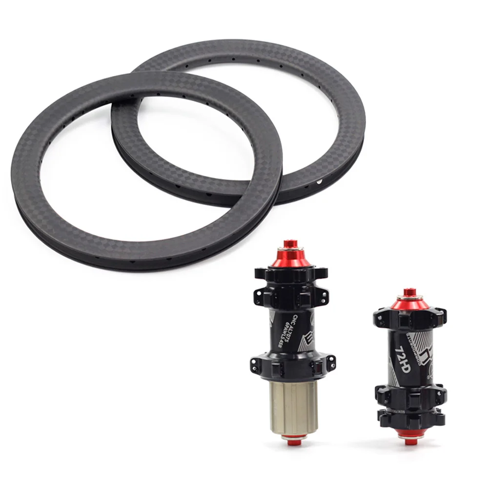 8-11s ECC hubs Silverock карбоновые колеса 1" 1 3/8" 349 дисковый тормоз 38 мм 24H для складного велосипеда на заказ DIY велосипедная колесная коробка, запчасти для велосипеда - Цвет: 8-11s ECC hubs