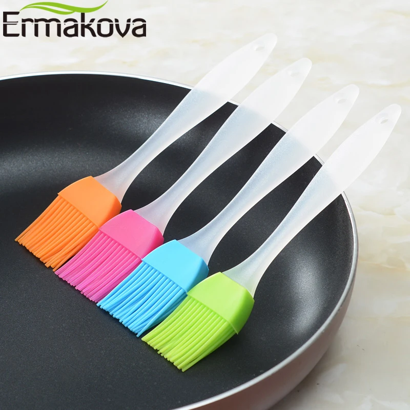 Разноцветная силиконовая кисточка ERMAKOVA для приготовления выпечки барбекю