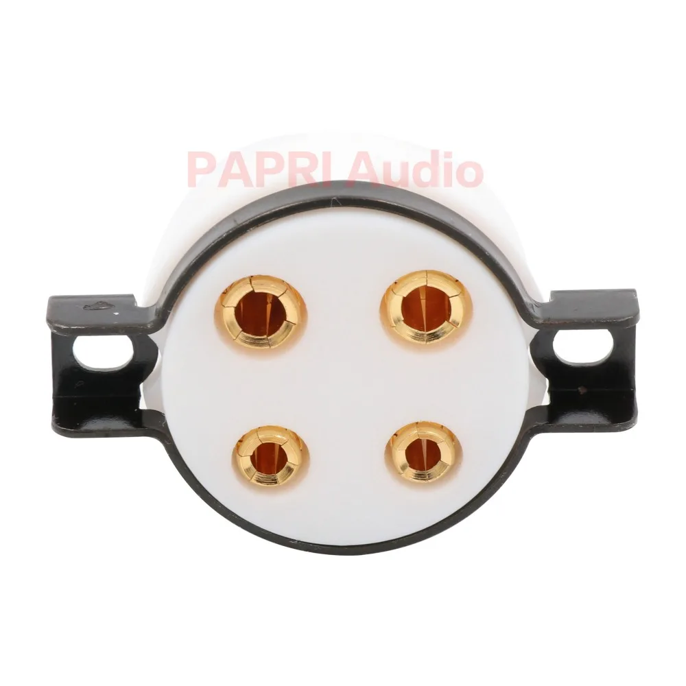 2 шт. CMC PTFE покрытые золотом U4A 4Pin ламповая панель аудио hi fi DIY Amp для 2A3 300B PX4 5U4G 274A 572B
