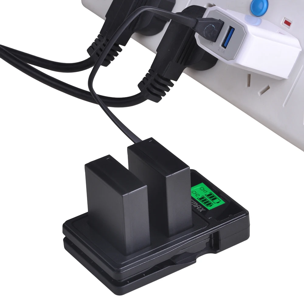 Batmax 3 шт. NP W126 Батарея + ЖК дисплей двойной Зарядное устройство & Тип C Порты и