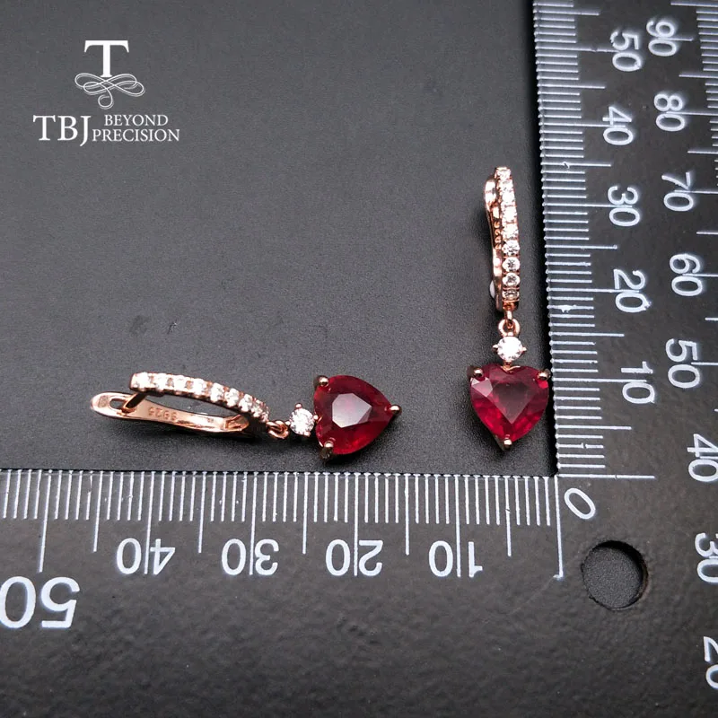 Женские серьги с застежкой TBJ розового цвета из стерлингового серебра 925 пробы