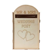 diy wooden wedding mailbox gift card box wooden money box with lock beautiful wedding decoration supplies for birthday party
