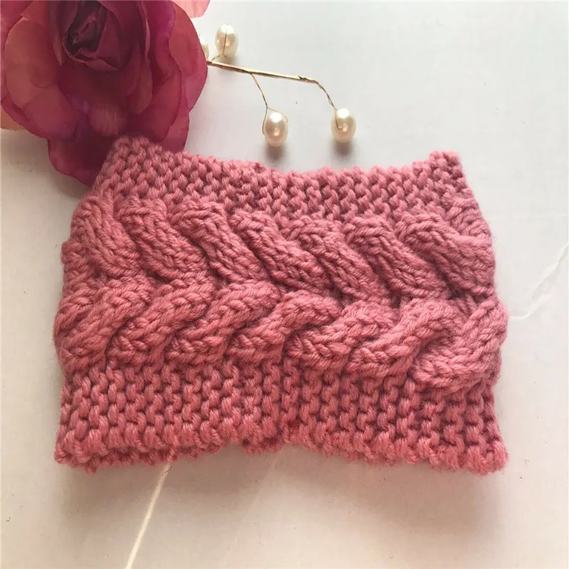 Women's Knitted Ear Warmer Flower Headband Crochet HairBand care accessories Turban Winter Hair Band Girl Clips |