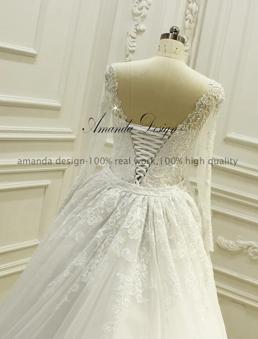 Свадебное платье 2 в 1 с длинным рукавом и съемным шлейфом 2019|vestido de noiva|vestido noiva realde |
