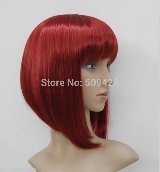 FSX5982Q&gt&gt нко красный короткий прямой косплей полный парик DS|ds sensor|wig bunwig part |