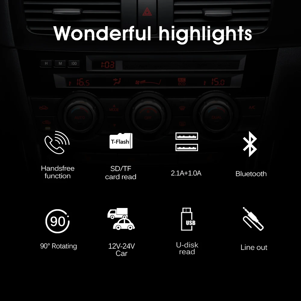 Onever Bluetooth FM передатчик Автомобильный MP3-плеер радио Наборы модулятор 3.1A USB