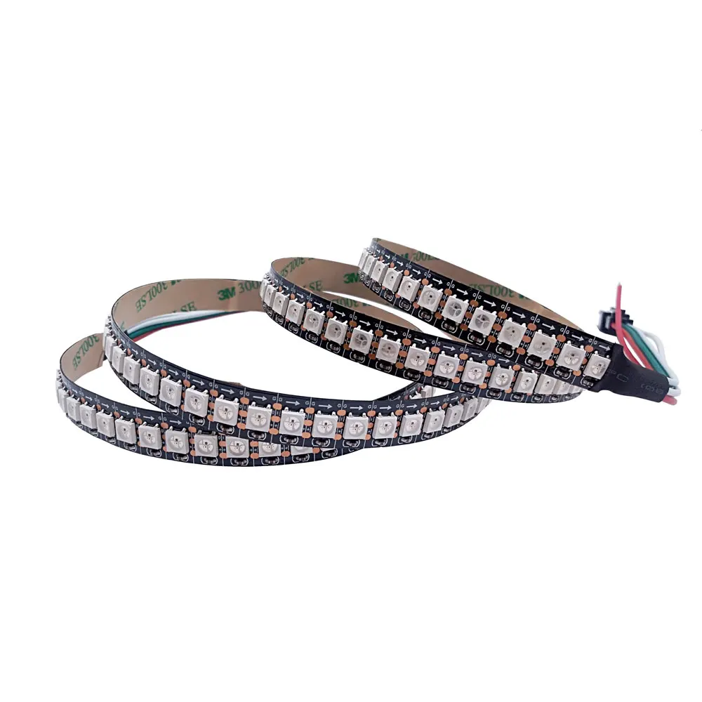 Светодиодная лента ws2812b ws2812 5050smd 60 светодиодов/м черная/белая водонепроницаемая