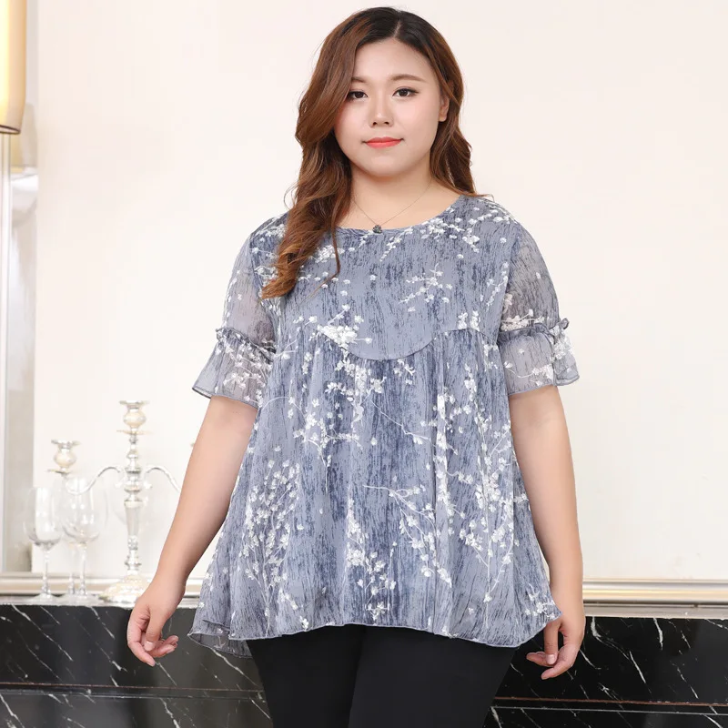 Женская футболка размера плюс 10XL 8XL 6XL 4XL Российские размеры 66 62 58 54 с короткими