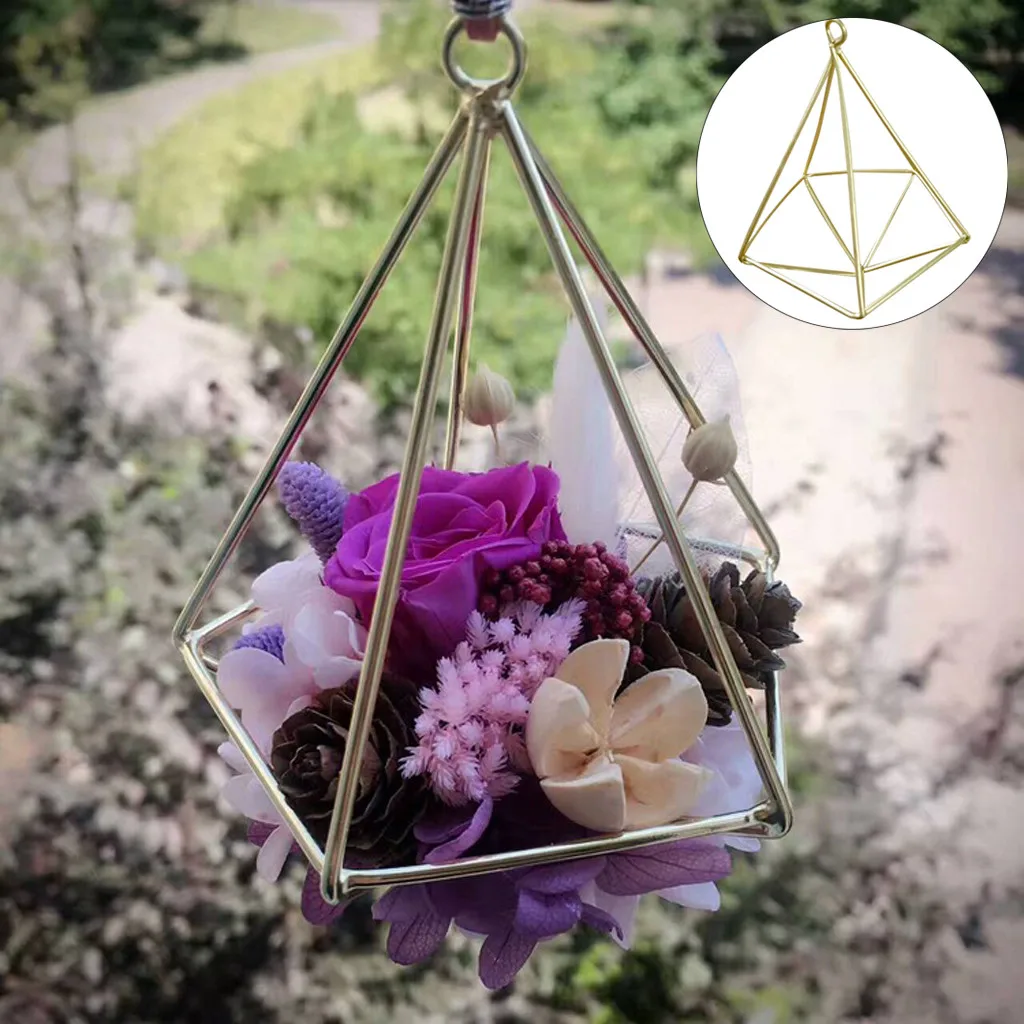 Эстантерия сравнению Estilo геометрические цветы металлическая рамка Air кашпо для Домашнего Цветоводства Декор настенная полка 19June4 P30