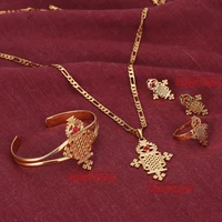 5 6cm3 1cm pendant charm necklace pendant earring ring set gold filled children jewelry ethiopian set africaarabia women