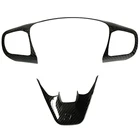 Для Ford Fiesta MK8 2017 2018 аксессуары ABS углеродное волокно Stlye ST Автомобильная накладка на руль кнопка управления рамка Крышка Стайлинг