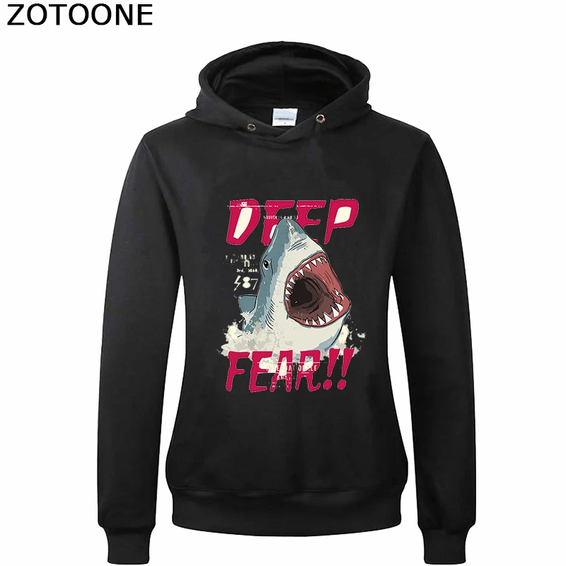 ZOTOONE Deep Fear Iron on Transfer Patches Shark Heat Clothes DIY аксессуары для аксессуаров одежды E|Заплатки|