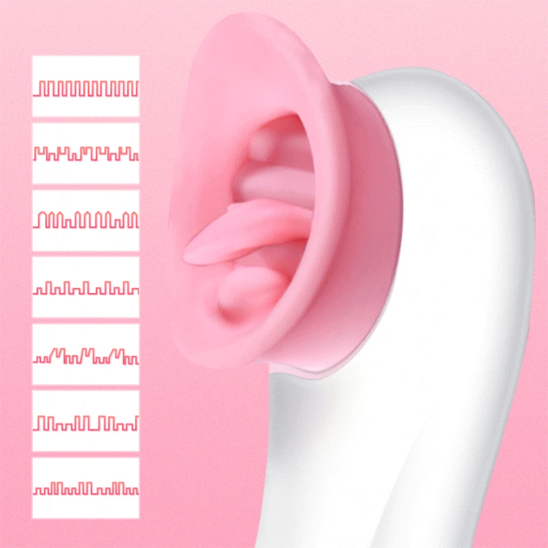 Вибрирующий силиконовый язык Стимуляция клитора секс-игрушка для женщин и