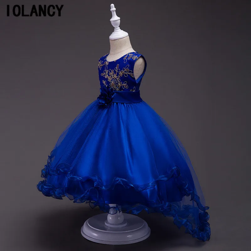 New 2018 Children Dress Embroidered Kids Girl Princess Tail Wedding Pageant Dresses Christmas Carnival Costumes for Girls GDR301 | Детская