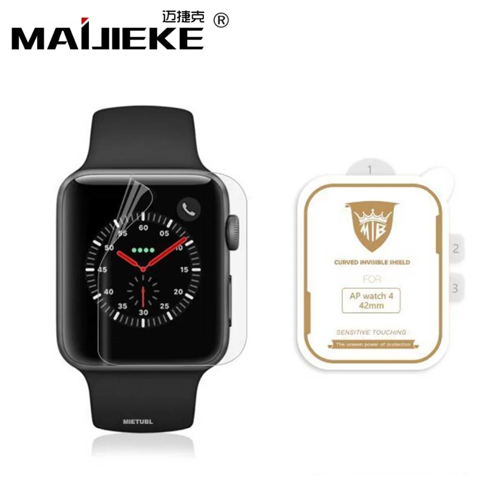 3D изогнутые полное покрытие Nano пленка для Apple Watch 3 2 1 4 38 мм 42 40 44 серии защитная из