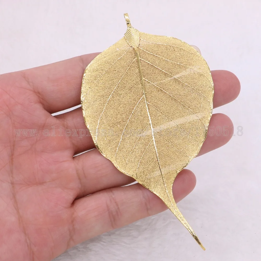 Подвески из натуральной кожи образцы листьев золотой цвет для женщин