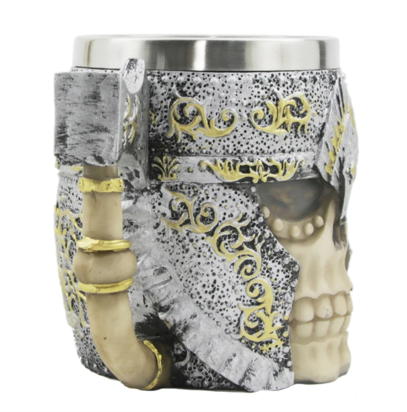 1 шт. battleox кружка череп Viking Череп шлем с рогами Tankard Warrior Готический питьевой