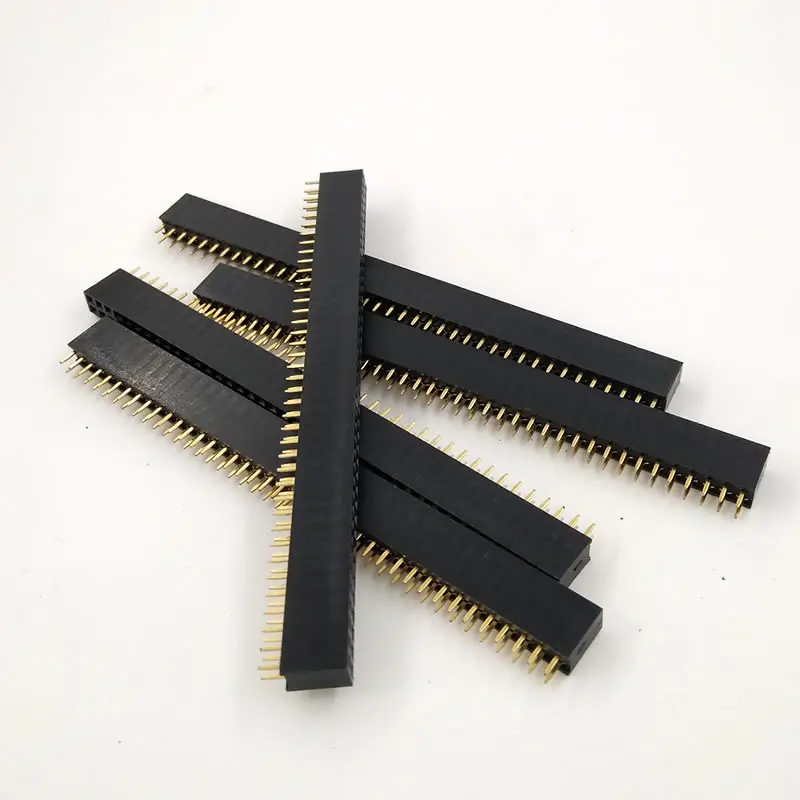 200 шт./лот 2 54 мм штырьками 2X40 Pin 2x40 pin 80 P двухрядный женский прямо заголовок шаг
