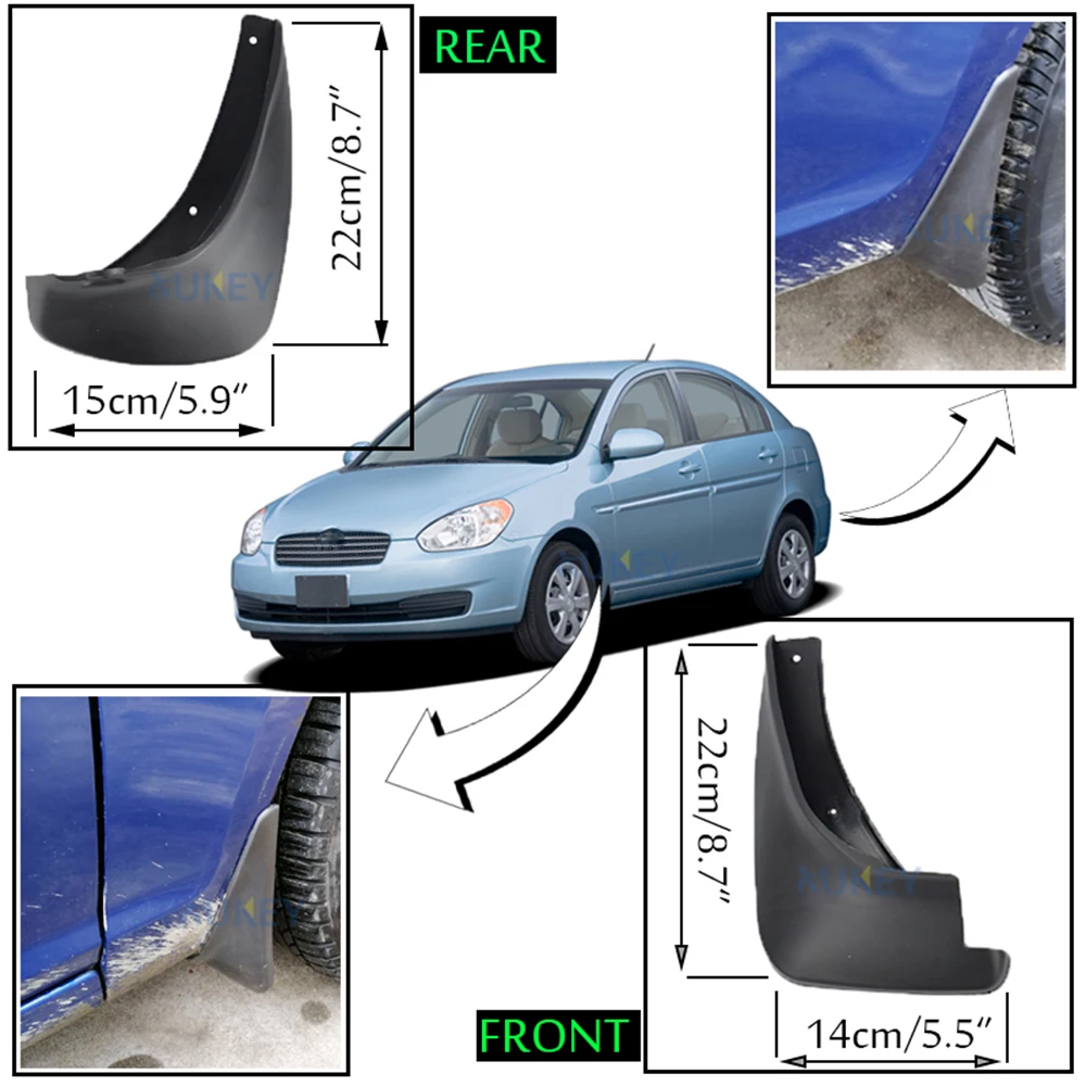 Брызговики для Hyundai Accent 2006 2007 2008 2009 2010 | Автомобили и мотоциклы