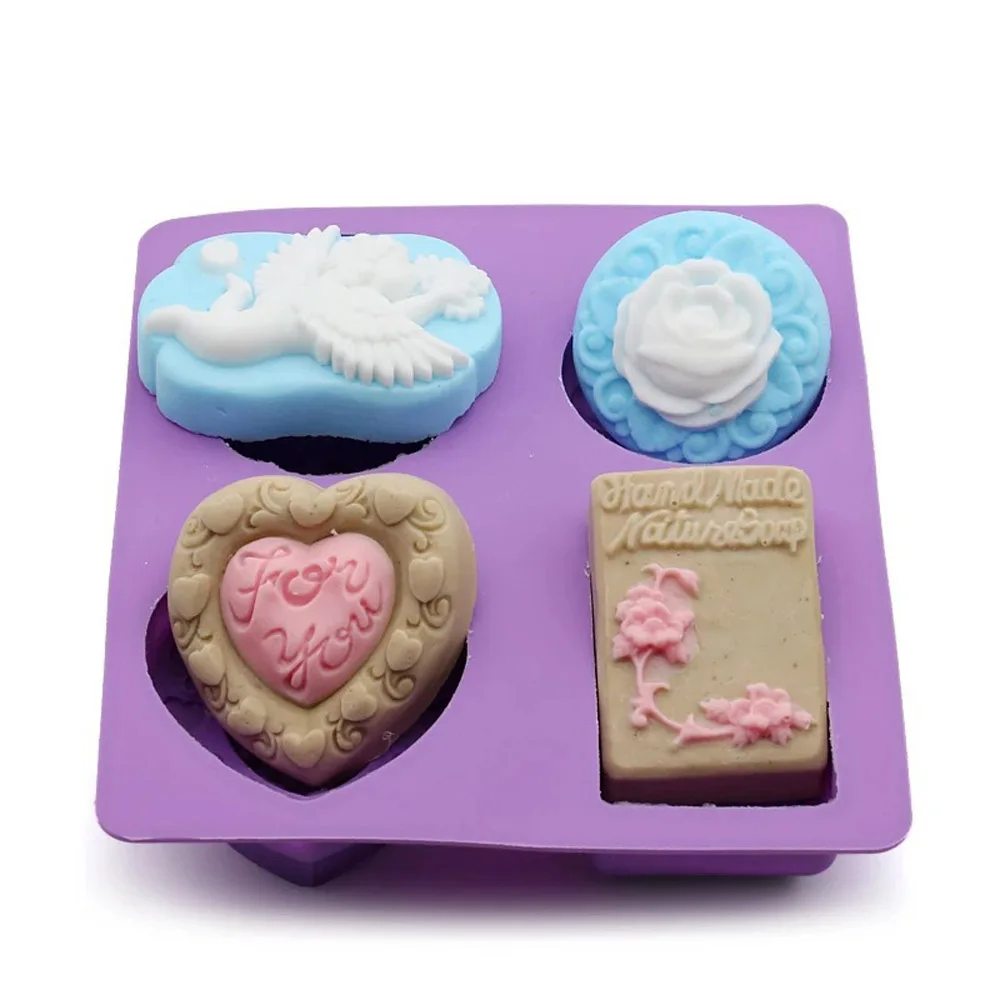 

Rose Flowers Angels Fondant Silicone Mold Candle Chocolate Soap Moulds