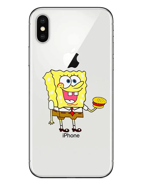 Для iphone 7 6 XS XR чехол Best Friends Forever BFF Spongebob Прозрачный для телефона iPhone 8 6S Plus X 5 5S SE |