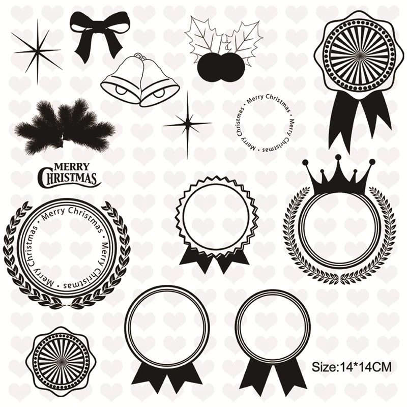 Naifumodo Clear Stamp and Cutting Dies Scrapbooking Xmas Deer Santa Claus DIY Card Making Decorative Christmas Set Stamps | Канцтовары