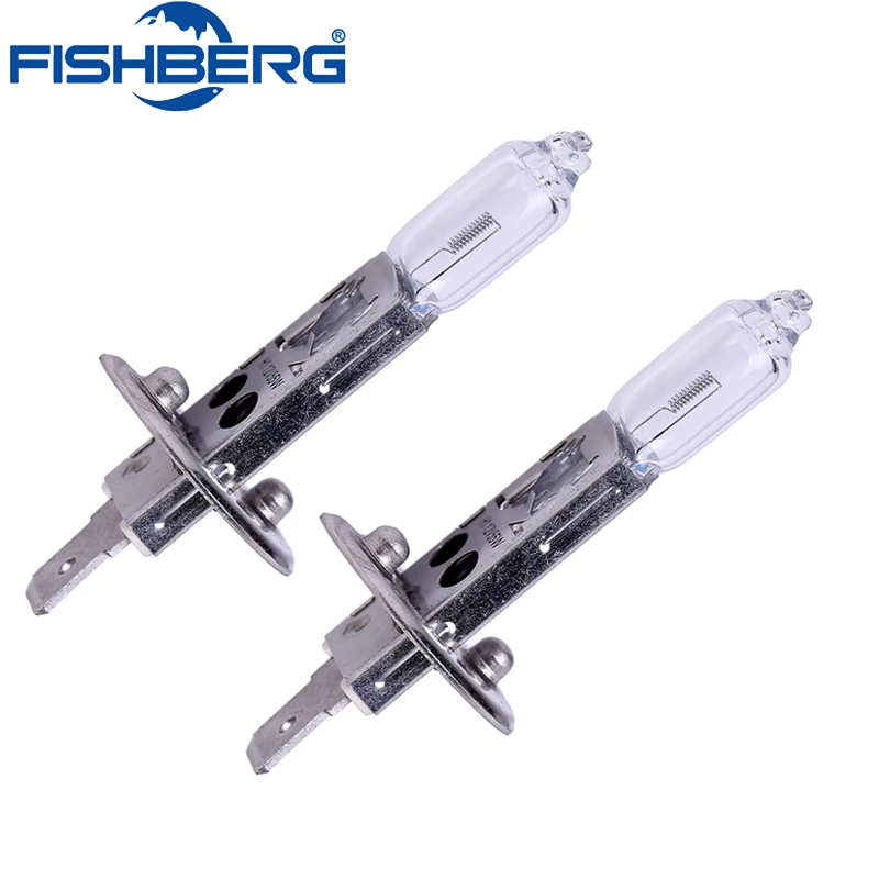 1pair 12V H1 55W Halogen Bulb White Yellow 4300K Clear Glass Car HeadLight Auto Light XENON Fog Lamp Car Lamps