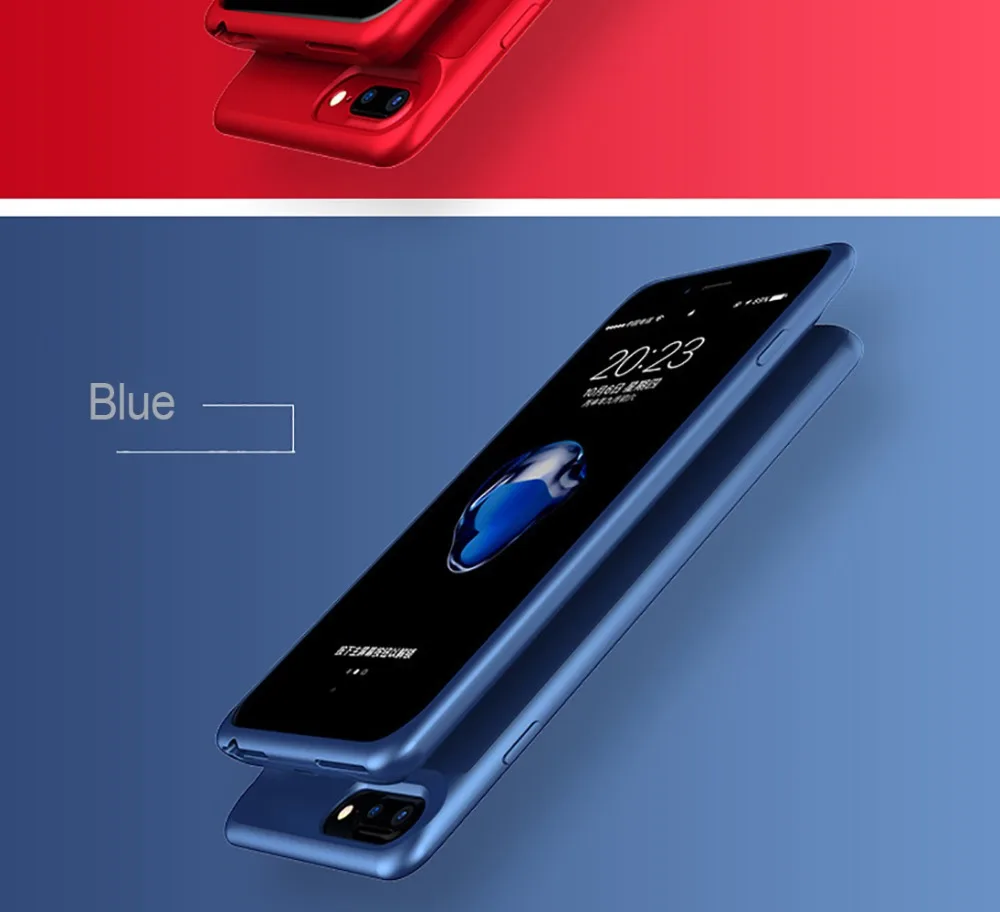 Внешний аккумулятор чехол для iphone 6 7 8 2500 мАч~ 7300 мАч банк питания для мобильного телефона зарядное устройство чехол для iphone 6P 7P 8P