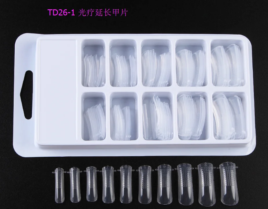 100pcs nail tips 30 мл акриловый полигель для нейл-арта для ногтей Constraction Builder Sculpting твердый Кристальный кумуфлаж прозрачный удлиняющий желе полигель - Цвет: 100pcs nail tips