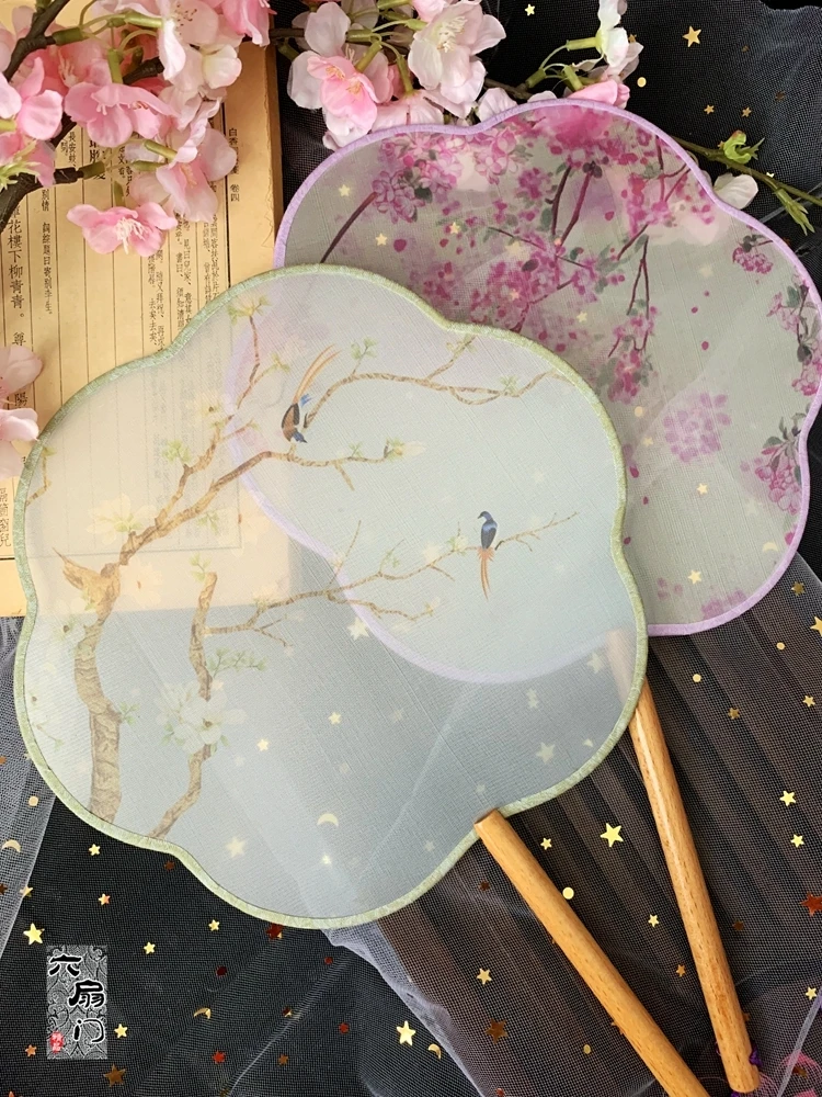 Веер для рук waaiers античный прозрачный круговой танцевальный веер Hanfu Подарочный