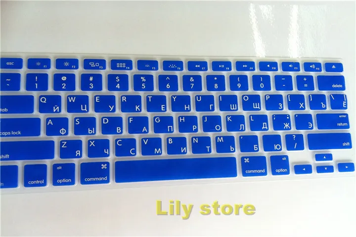 1 шт. русская силиконовая Мягкая оболочка для клавиатуры Защитная пленка apple MacBook