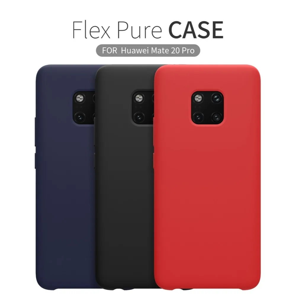 Жидкий силиконовый чехол для Huawei mate 20 pro Оригинальный Nillkin flex из чистого силикона