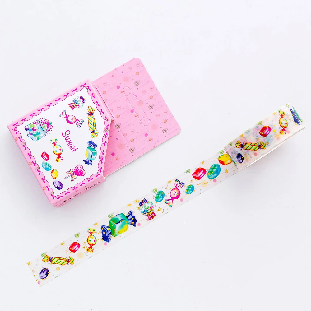 Kawaii Единорог океан декоративная васи лента DIY Скрапбукинг планировщик маскирующая клейкая лента дневник этикетка наклейка - Цвет: 6