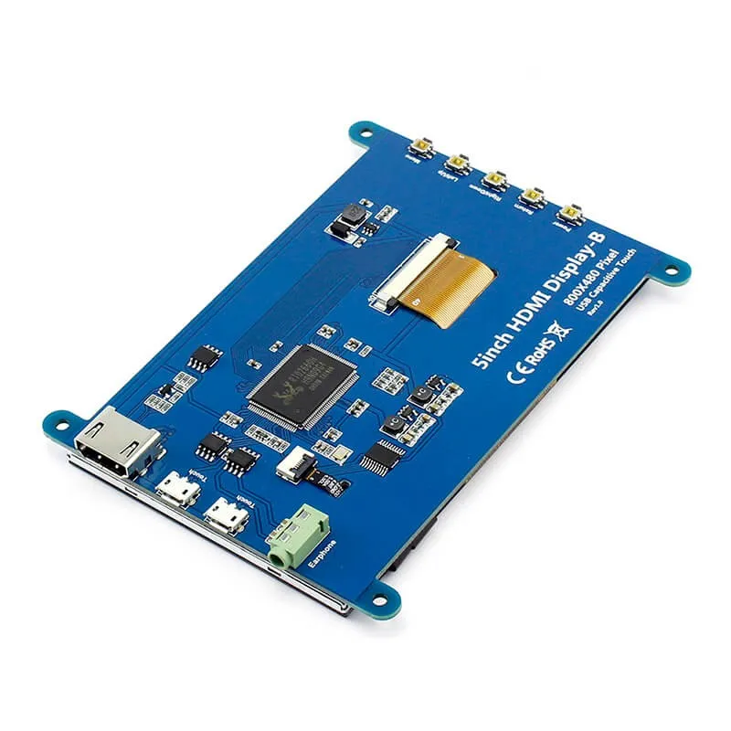 Elecrow 5 дюймов сенсорный экран Экран Портативный монитор HDMI 800x480 емкостный Сенсорный экран Светодиодные дисплеи Raspberry Pi 4 Дисплей