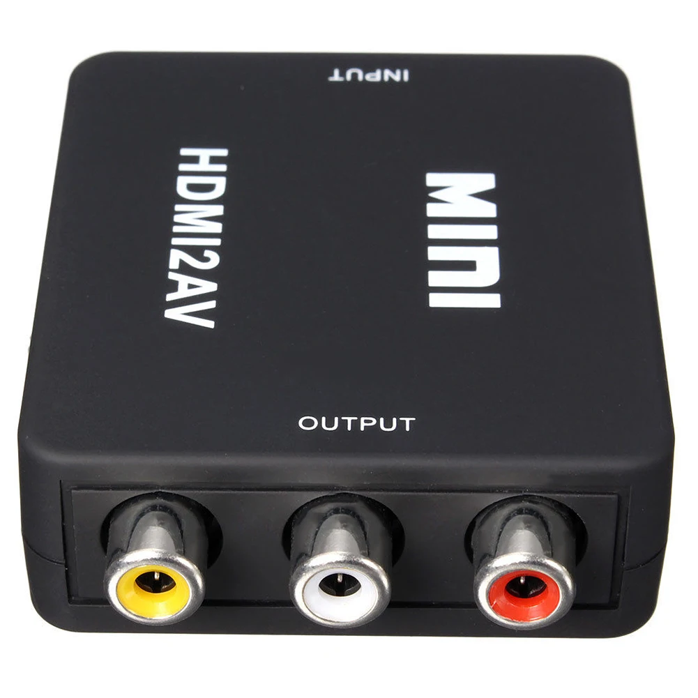 Мини HDMI к RCA композитный видео аудио AV адаптер преобразователь 720P 1080P | Лампы и