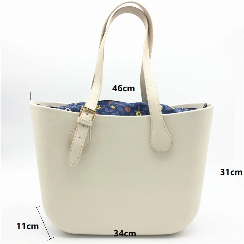 

Silica gel obag Handbag Handles Women Beach classic trim EVA mini fashion stripe shoulder shopping top waterproof evening O bag